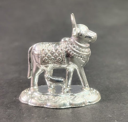 Pure Silver Cow and Calf Idol for pooja 9gm - By Mahita Collections